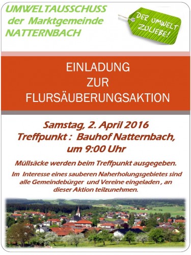 Flurreinigung 2016 Postwurf